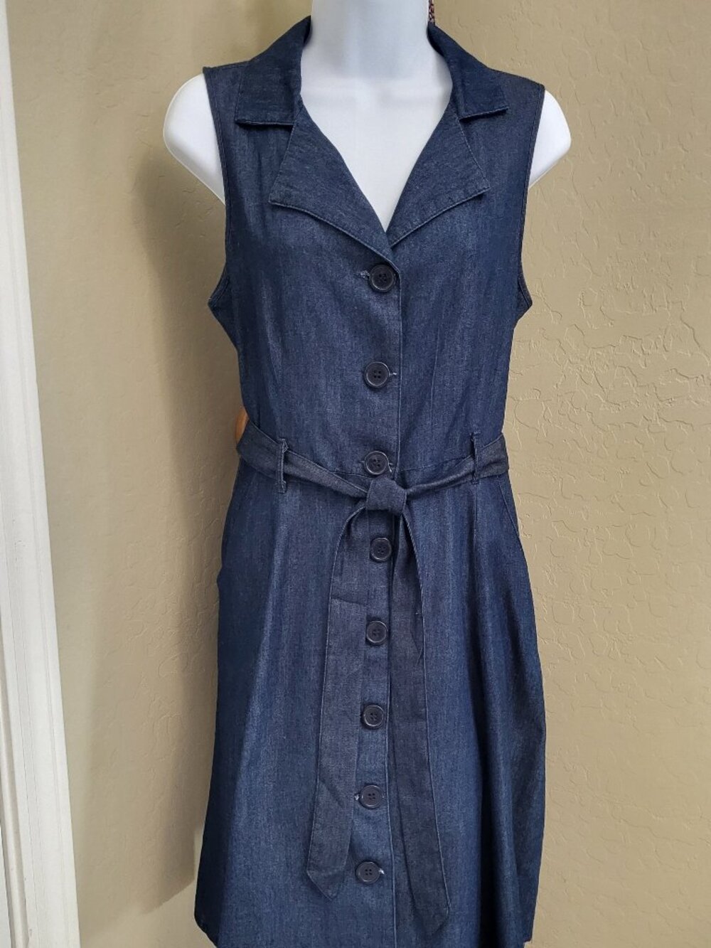 Mlle Gabrielle denim button front dress